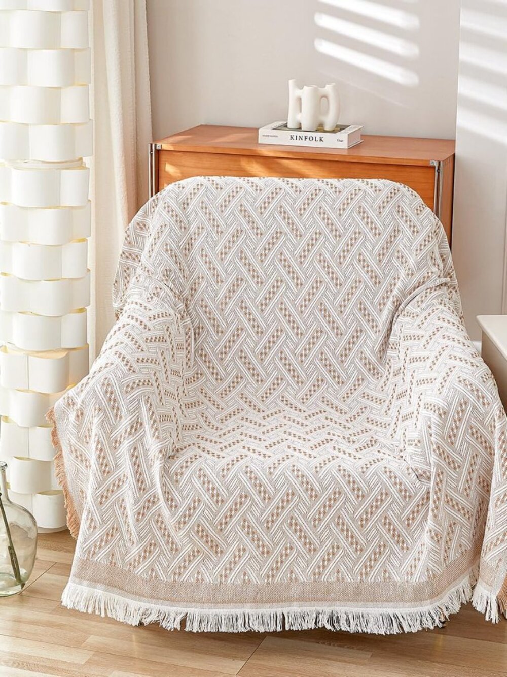 Slipper Chair Cover Sheet Blanket, Reversible Anti Slip Throw Cushion Covers for